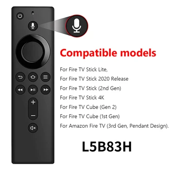  L5B83H Взаимозаменяеми Гласова дистанционно управление (2-ро ПОКОЛЕНИЕ) с регулатор на мощността и силата на звука за Amazon 2-ро поколение Fire TV Stick Lite 4K