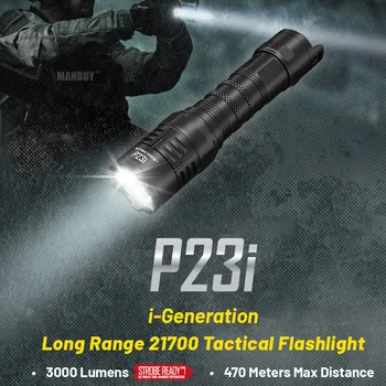 Nitecore P23i Тактически Акумулаторна Фенерче 5000 ма 21700 Батерия Светлинен SFT-70 3000Lm Led Търсене фенер за прилагане на закона