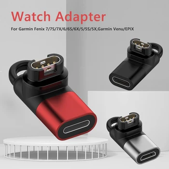  Адаптер за зареждане часа Micro USB / Type-C /IOS с дупка за Дантела, Кабел Конектор за Зарядно устройство за смарт часовници на Garmin Fenix 7/7 S / 7X