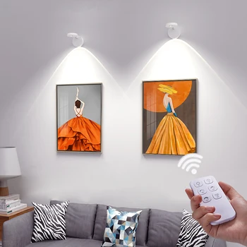  Стенен Лампа В Помещението Краси LED Дистанционно Управление С Регулируема Яркост монтаж на стена Осветление на Снимката За Всекидневната С USB Зареждане Стълбищно Осветление, с монтиран на стената Лампа