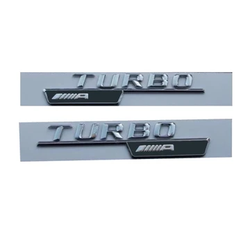  1 чифт Хромированных Букви, Емблемата на Крилото, Емблеми за Mercedes Benz TURBO за AMG
