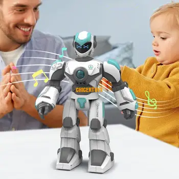  2,4 G RC Робот Играчка за Деца Умен Глас Разговор Робот с Led Програмиране на Роботи, Образователни Играчки за Момчета Момичета