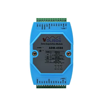  ADM-4586 8-канален събиране на ток Modbus 4-20 мА, 4-канален вход превключвател, 2-канален изход Rlay, модул за вход-изход RS485