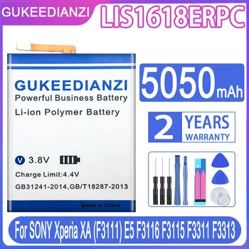  GUKEEDIANZI Взаимозаменяеми Батерия LIS1618ERPC 5050 ма За SONY Xperia XA/E5 F3113 F3112 F3116 F3115 F3311 F3313 G3112 G3121