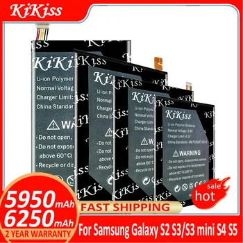  KiKiss Батерия За Samsung Galaxy S2 S3 Мини S4 S5 Ace 2 GT-I8190 I8160 I9100 i9300 i9500 i9505 G900F G900 EB425161LU EB-L1G6LLU