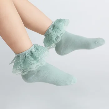  Lawadka/от 1 до 12 години, Новата Пролетно-есенен Детски Чорапи За Момичета Мода, Дантелени памучни Детски Чорапи Принцеса, Висококачествени Аксесоари