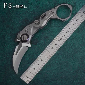  LEMIFSHE Forever Steel Falcon L Сгъваем Нож M390 Острието TC4 Титановая Дръжка Джоб-Къмпинг За Оцеляване На Открито EDC Инструменти