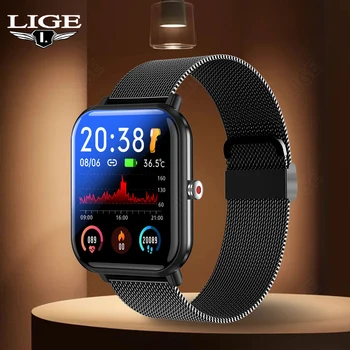  LIGE 2023 Умен Часовник Мъжки Часовник Водоустойчив Кислород на сърдечната честота монитори Bluetooth Разговори Смарт Часовници За Жени за IOS и Android