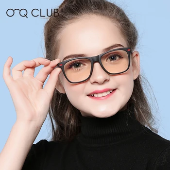  O-Q CLUB Детски Очила TR90 Късогледство Оптични Очила Детски Анти Синята Светлина на Компютърни Очила Квадратни Гъвкави Очила TR5102
