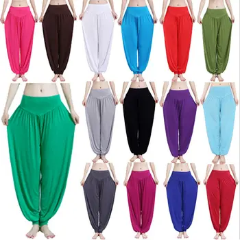  XXL Плюс Размера на Дамски Панталони Цветни Зреещи Модални Зреещи Танцови Панталони Пълна Дължина Гладка Гамаши, Панталони YP1306