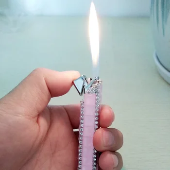  Великолепен брилянт запалка с открит пламък, дамски запалка, необичайни преносими аксесоари за цигари (търговия на едро линк към събитието)