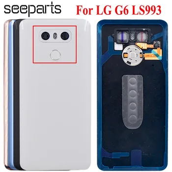  Делото За LG G6 Капак на Отделението за батерията Вратата на Задния Корпус С Обектив на Камерата Гъвкав Отпечатък от Пръст Резервни Части LS993 US997 VS998 H870