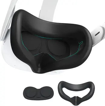  За Meta/Oculus Quest 2 Калъф VR Предна капачка Тампон За обектив Моющаяся Силиконова Маска VR Слушалки Калъф За очи За Oculus Quest 2 и Аксесоари