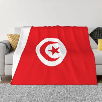  Знаме на Тунис Разтегателен Флисовое Одеяло Топли Фланелен Юргани за Спалня Кола Одеало за Диван
