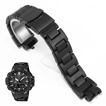  Каишка За часовник Casio G-Shock PROTREK PRW-3000/6000/6100/3100 PRG-300 промяна пластмасов стоманена комбинирана каишка за часовник, каишка Черен