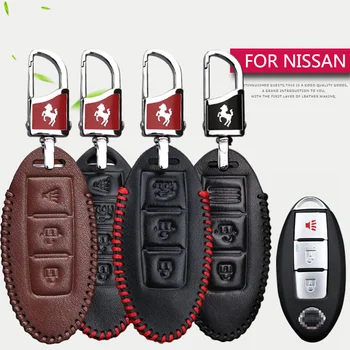  Кожен Калъф За Ключове На Автомобили Nissan Sunny Juke, Qashqai, Murano J10 Teana J32 Pathfinder Micra K12 Leaf X Trail T31 Ключодържател
