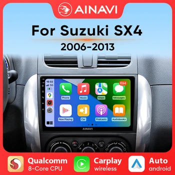  Мултимедиен плеър Ainavi За Suzuki SX4 2006-2013 За Fiat Sedici Carplay Android Авто Радио Автомагнитола 4G GPS Навигация 2 din