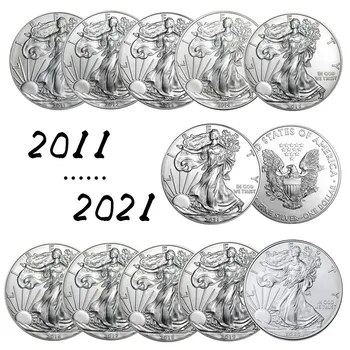  Нов 2011-2021 Обединена Статуята на Свободата Предизвикателство Монета 1 унция Фино Сребро Колекционерски Монети Америка Подарък за Нова Година е Прекрасна Колекция