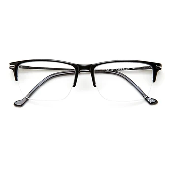  Оптична Мъжки Рамки За Очила, Модерен Марка Дизайнерски Рамки, Полукадровая Компютърна Рамки За Късогледство, Прозрачни Рамки За Очила По Рецепта За Мъже