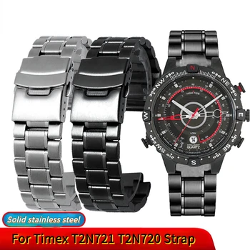  Твърди Каишка от неръждаема стомана за часовници Timex tides T45601 T2N721 T2N720 T2N739 TW2T76500, мъжки Компас E-tide, метална Каишка за часовник